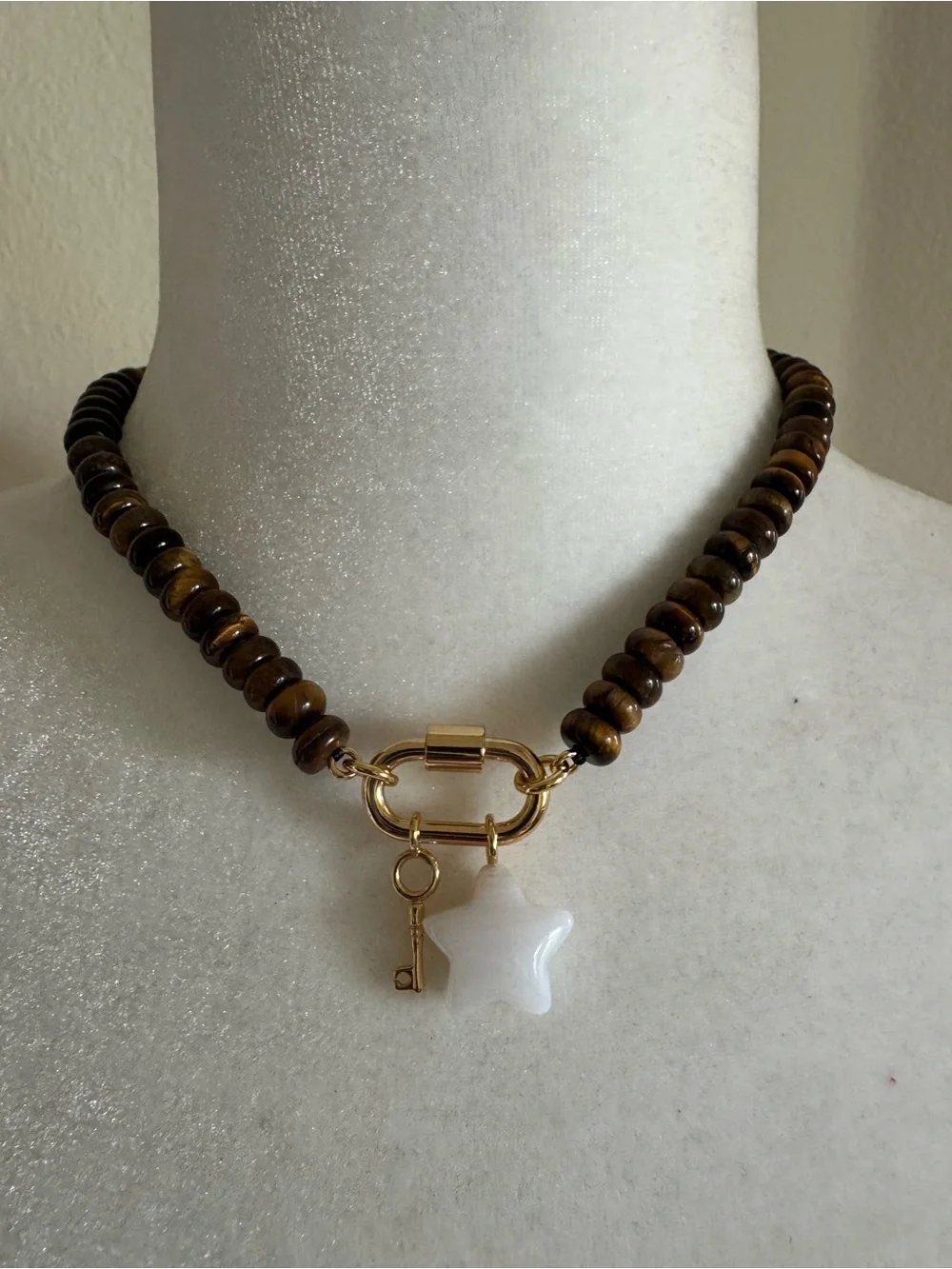 Madewell Semiprecious Beaded Carabiner Charm Necklace - Picture 4 of 6